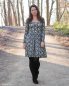 Preview: Modaljersey Just Flowers anthrazit/ naturweiss